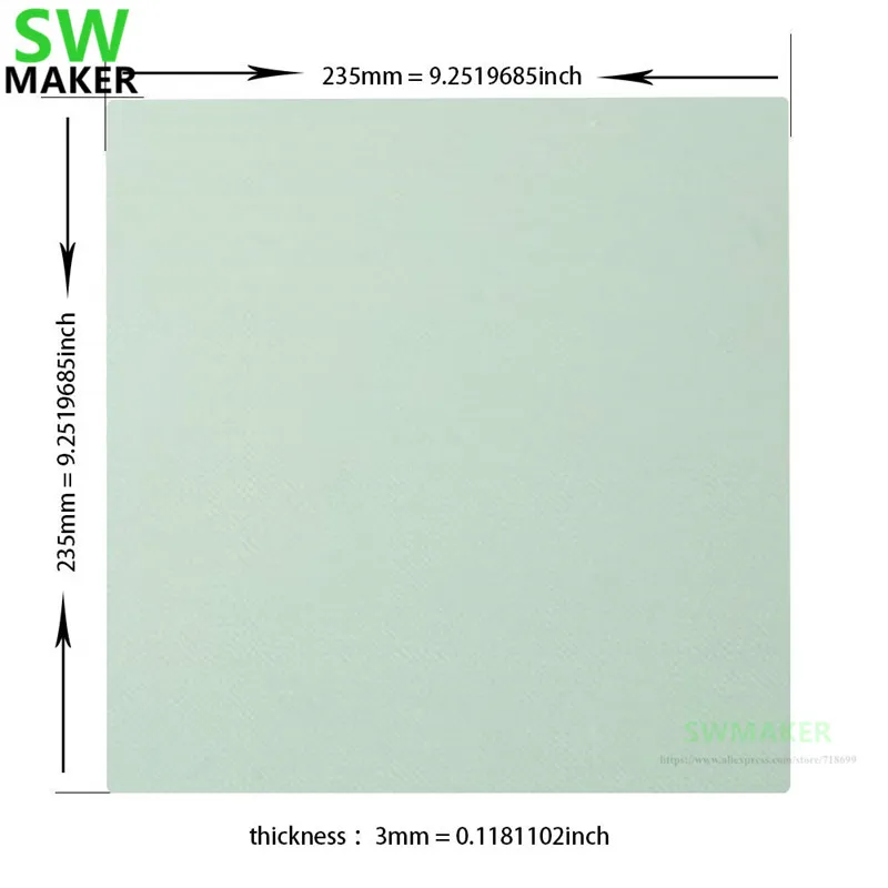 

235x235 мм, Ender 3 Creality, платформа для 3D принтера, полипропиленовые сборочные пластины для фотографий