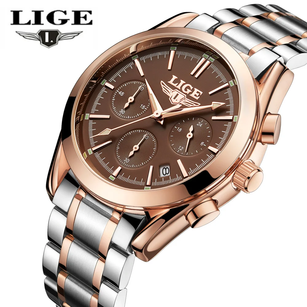 

Reloj Hombre 2017 LIGE Fashion Chronograph Sport Mens Watches Top Brand Luxury Military Quartz Watch Clock Man Relogio Masculino