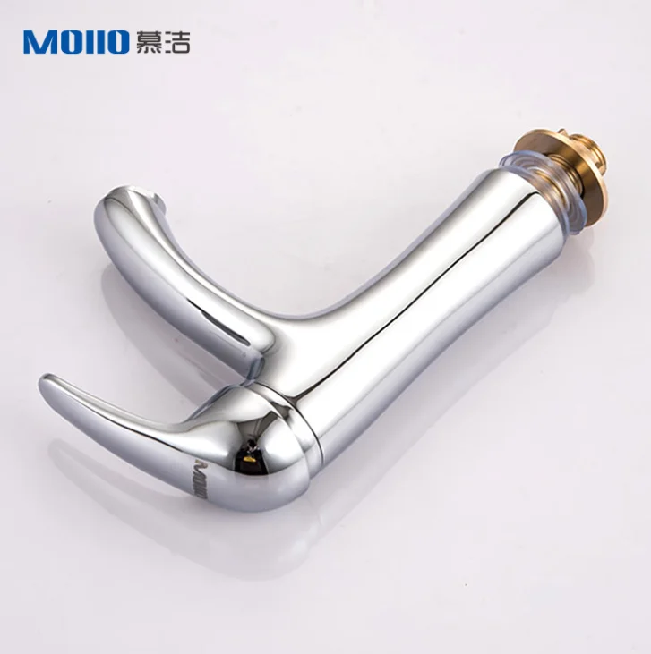 MOIIO Single Handle Solid Brass Sink Faucet For Bathroom Vessel Bowl Sink Faucet Basin Sink Mixer Tap One hole Chrome Finished