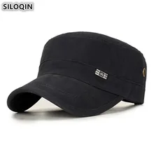 SILOQIN, регулируемый размер головы, мужские хлопковые армейские военные шапки, плоская кепка, Осень-зима, мужская Кепка Snapback s для мужчин