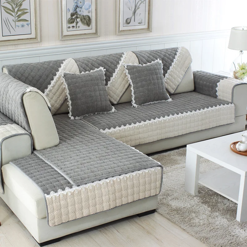 

Winter Thickened Corduroy Sofa Cover Simple Modern Style Plush Non Slip Sofa Towel For Sectional Sofa Home Decoration