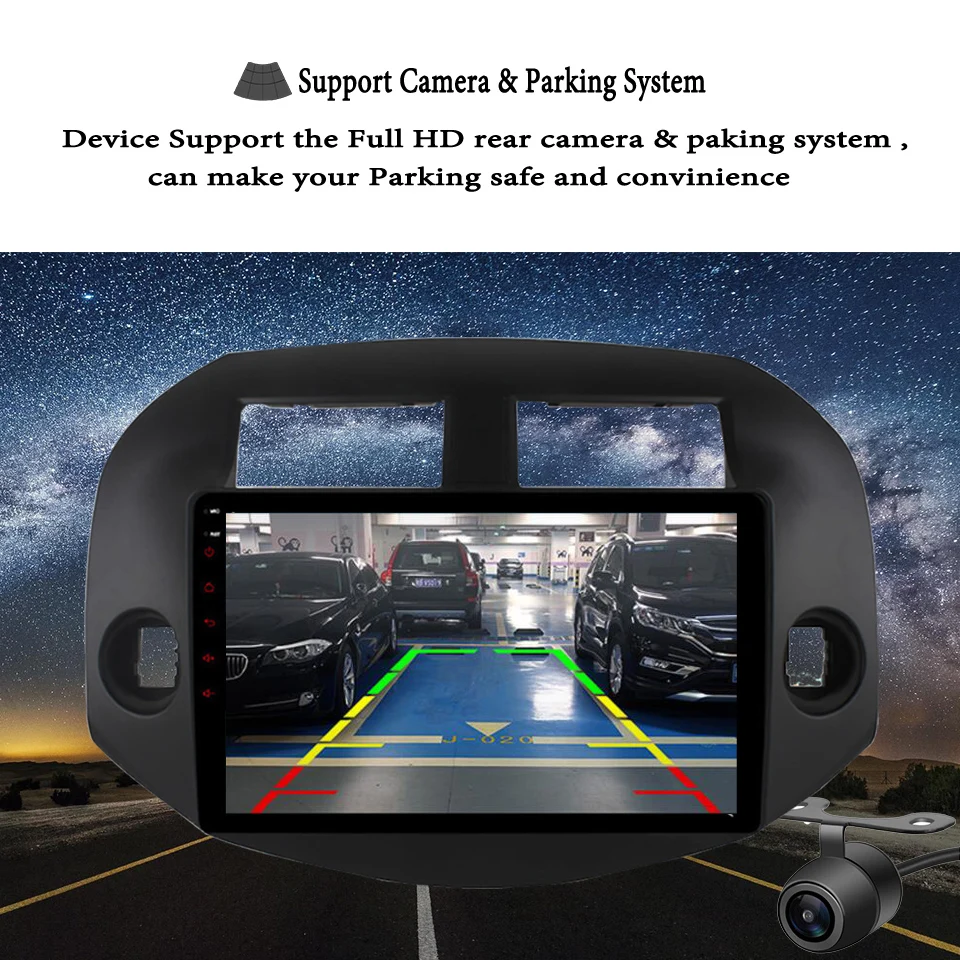 1024*600 IPS 2.5D Android 10 0 автомобильный DVD мультимедийный плеер для Toyota RAV4 Rav 4 2007 2011 видео