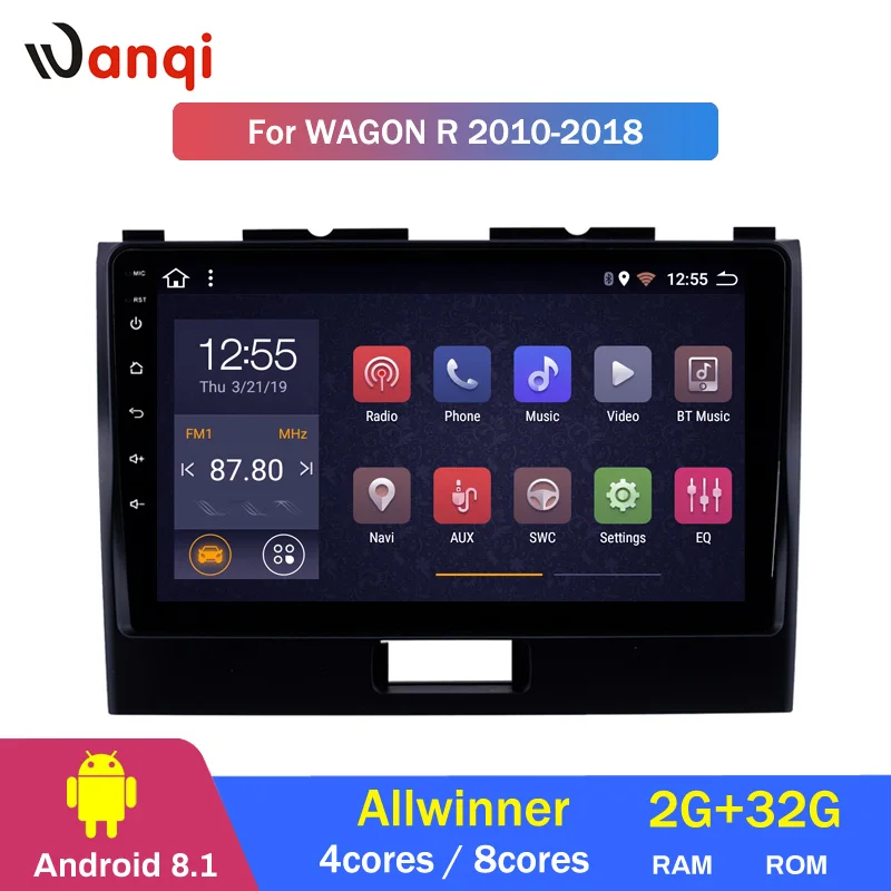 

2G RAM 32G ROM 9 inch Touchscreen Android 8.1 for 2010-2018 SUZUKI WAGONR GPS Navigation Radio