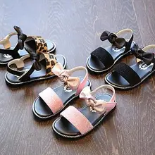 Детский Босоножки Туфли для принцессы вырез Римские сандалии высокая обувь детские ботинки для девочек модные сандалии размер 26-35