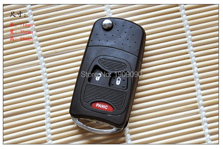 2 1 Buttons(Small Buttons) Modified key shell For  Chrysler Dodge Jeep 06-10 PT Cruiser Town 