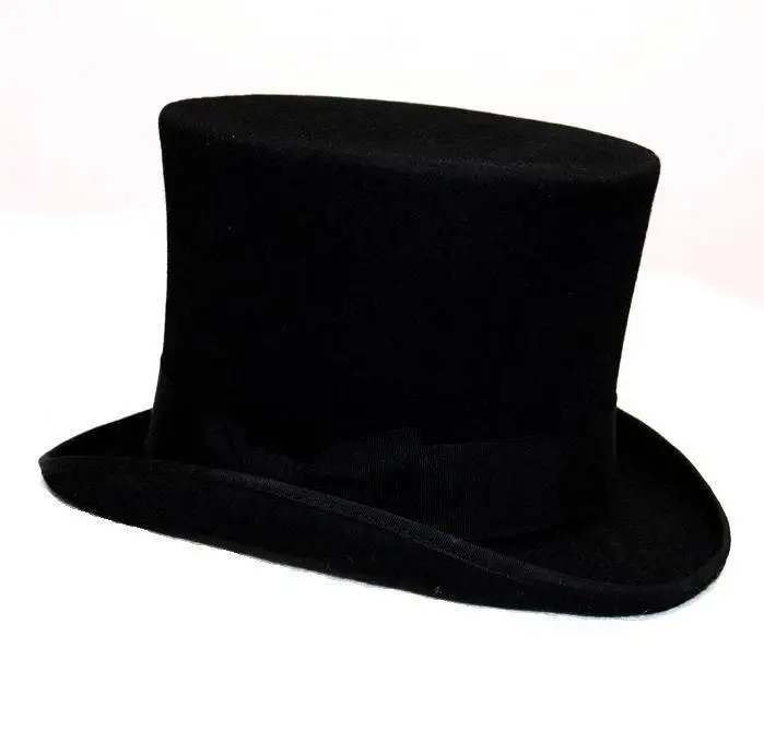 LUCKYLIANJI 15 см 4 размера Стимпанк Викторианский формальный топ шляпа шерсть фетр Винтаж волшебник Fedoras Mad Hatter President котелок шляпа