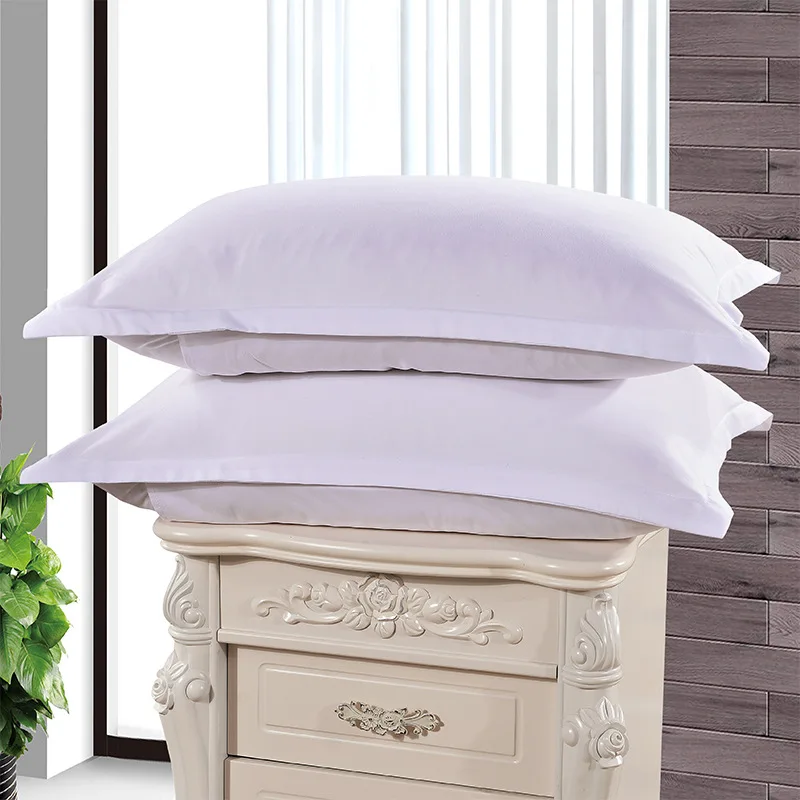 5pc/lot White Color Pillow Case Cover 100 Polyester Brief Pillowcase
