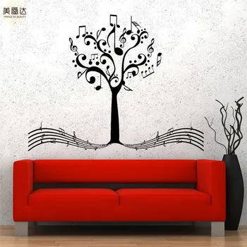 

Wall Vinyl Music Notes Tree For Bedroom Guaranteed Quality Decal