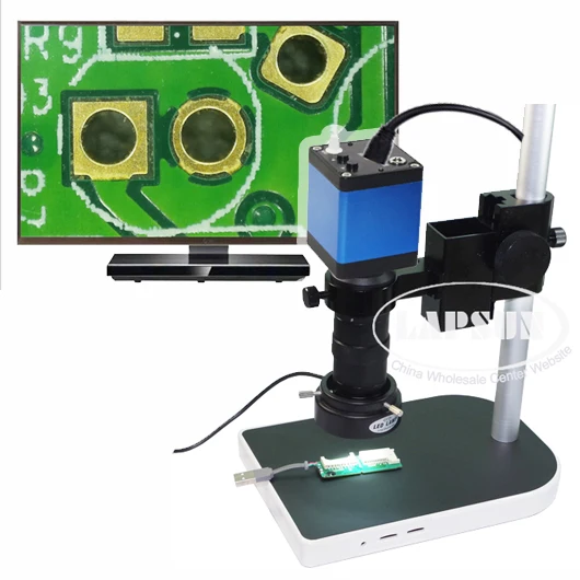 100X 1080P HD HDMI Industry Video Microscope Camera Set System + C Mount Lens For PCB SMD SMT