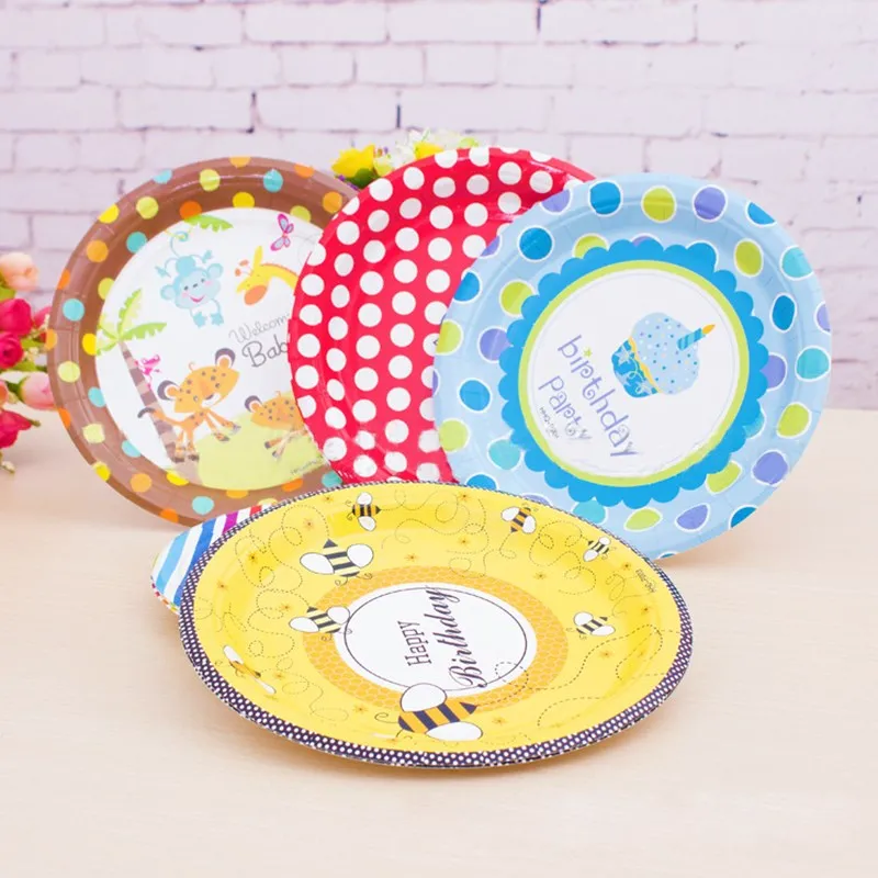 10pcslot paper plates disposable dish 7inch party decoration cake pan party - Decorative Paper Plates 10pcslot paper plates disposable dish 7inch party decoration cake pan party - Decorative Paper Plates