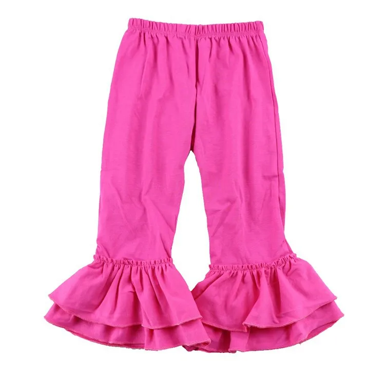 Одежда для маленьких девочек Детские однотонные хлопковые От 1 до 12 лет штаны детские штаны с оборками для девочек детские леггинсы