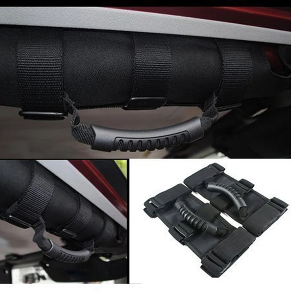 2 Pieces Black Roll Bar Grab Handle Unlimited Side For Jeep Wrangler YJ TJ LJ JK JL JLU Sport | Автомобили и - Цена: 301,89 руб.
