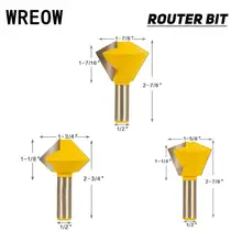 Многосторонние птица рот клеевой шов маршрутизатор бит 1/2 хвостовик деревообрабатывающей Интерфейс канавка маршрутизатор немного Край Резки Резак Инструмент