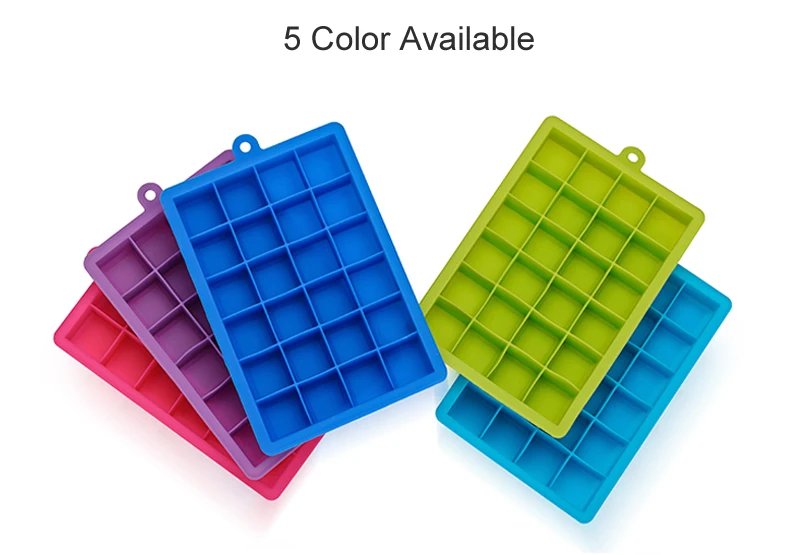 24 Grid Silicone Ice Trays Big Ice Cube Mold Square Cubes Easy Release Silicone Ice Maker Home Bar Party Kitchen Accessories (3)