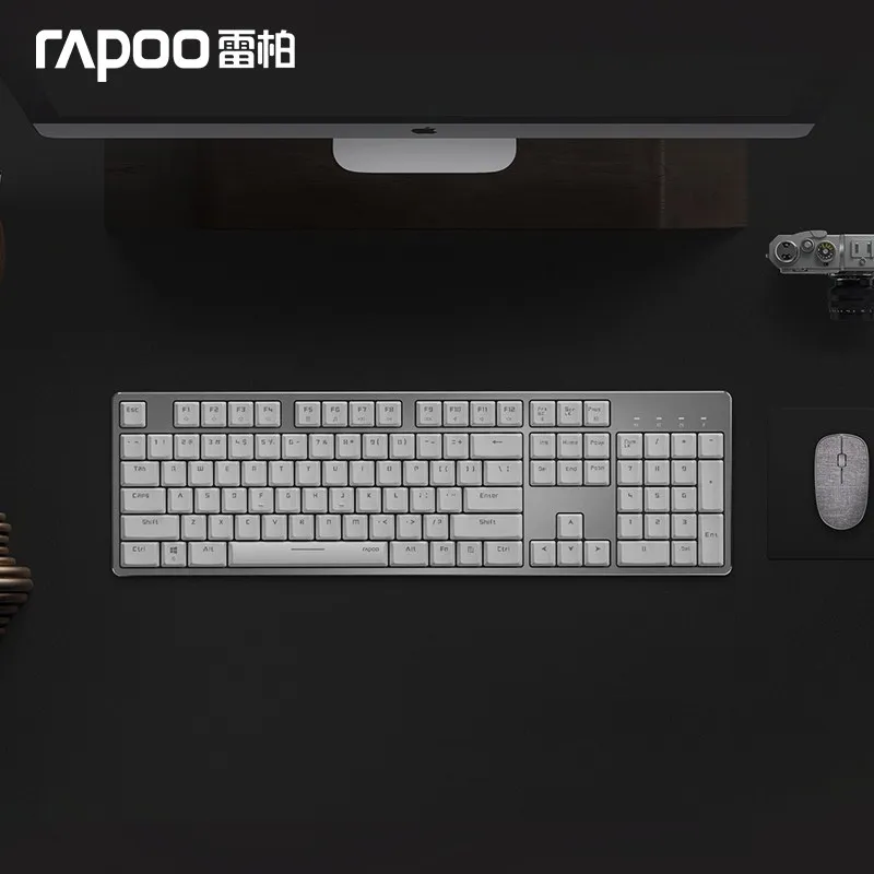 Новинка Rapoo MT700 перезаряжаемая многомодельная офисная механическая клавиатура с подсветкой для Windows и Mac OS Двойная система