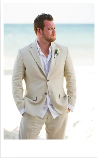 Latest Coat Pant Designs Champagne Linen Wedding Suits For Men Latest Coat Pant Designs Champagne Linen Wedding Suits For Men Casual Beach Summer Groom Custom