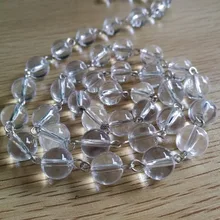 10 Meters Transparent Crystal 10mm Round Beads Chain For Wedding Home Curtain Decoration Glass Hanging Strand