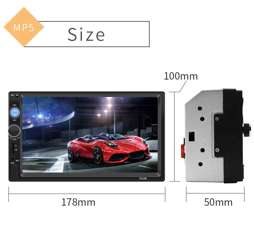 2 Din 7 дюймов ЖК дисплей сенсорный экран 12 в авто радио плеер Авто Аудио bluetooth