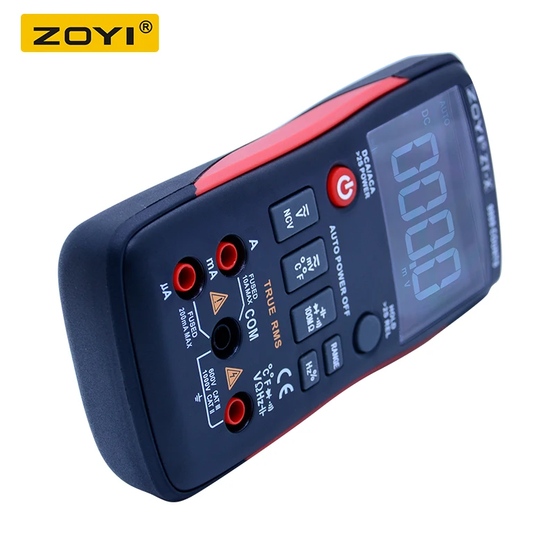 Цифровой мультиметр ZOYI True RMS с кнопкой 9999 отсчетов аналоговой гистограммой