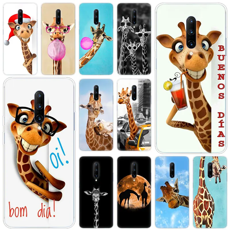 Hot Cute animal giraffe Soft Silicone Fashion Transparent Case For font b OnePlus b font font