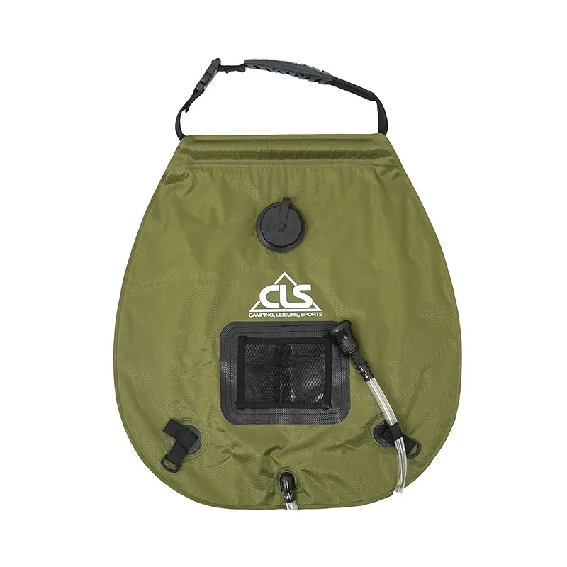

Summer 20L outdoor camping hiking Self driving tour solar heating with Thermometer Folding Shower High-quality Bag Hot Water