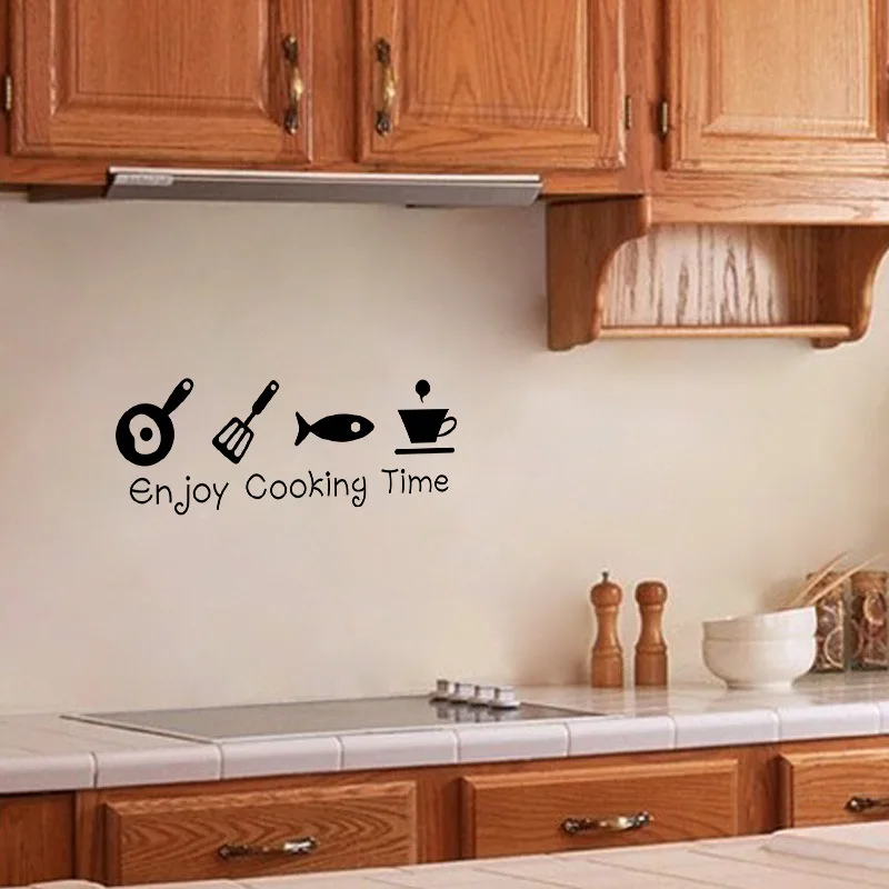 Buy 1PCS Enjoy Cooking Wall Stickers Removable PVC