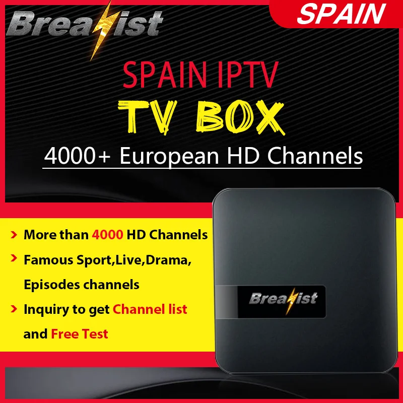 Breakist Испания ip tv espan a Испания ip tv m3u smart tv box android 7,1 для испанского smart tv IP tv Испания Италия Французский Великобритания Европейский