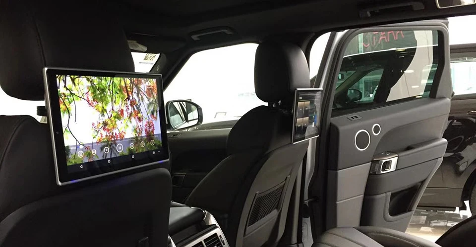 Excellent TV In Car DVD Player Dual Screen Headrest With Monitor For Ford F-150 Android 7.1 Rear Seat Entertainment Systems 2