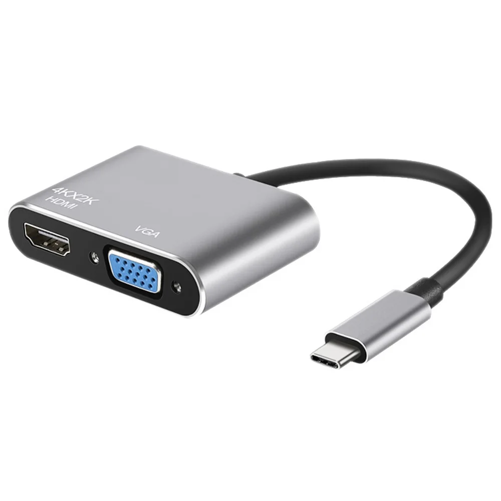 USB C концентратор тип c к HDMI VGA 4 к 30 Гц кабель адаптер USB3.0 HDMI конвертер с QC 3,0 87 Вт PD Зарядка для xiaomi huawei ноутбук - Цвет: BL02322