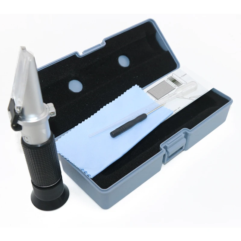 

2 in 1 Handheld Refractometer, Saccharimeter 0 - 32% Brix Honey Sugar/Syrup & 0- 28% ATC Salinity salinometer Salt Water