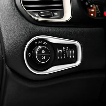 

For Jeep Renegade 2015 2016 2017 2018 Headlight Fog Light Lamp Adjust Button Instrument Switch Panel Cover Trim