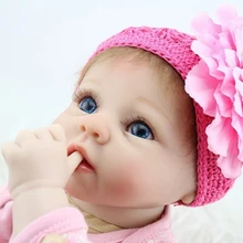 55 см 2" Дюймов Младенцы Кукла реборн Милая коллекция силиконовые реалистичные куклы для маленьких девочек Рождественский подарок