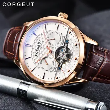 

Sport Design Self Wind Mechanical Watch Mens Watches calendar Date Top Brand Luxury corgeut male Clock Men Automatic Wristwatch