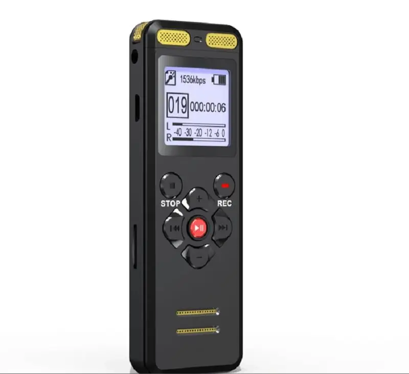 ixe Digital Voice Recorder 8GB 1,536Kbps Voice Recording Device with Double Microphone MP3 Player TF Card to 64GB