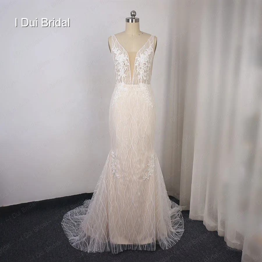 sequin tulle wedding dress