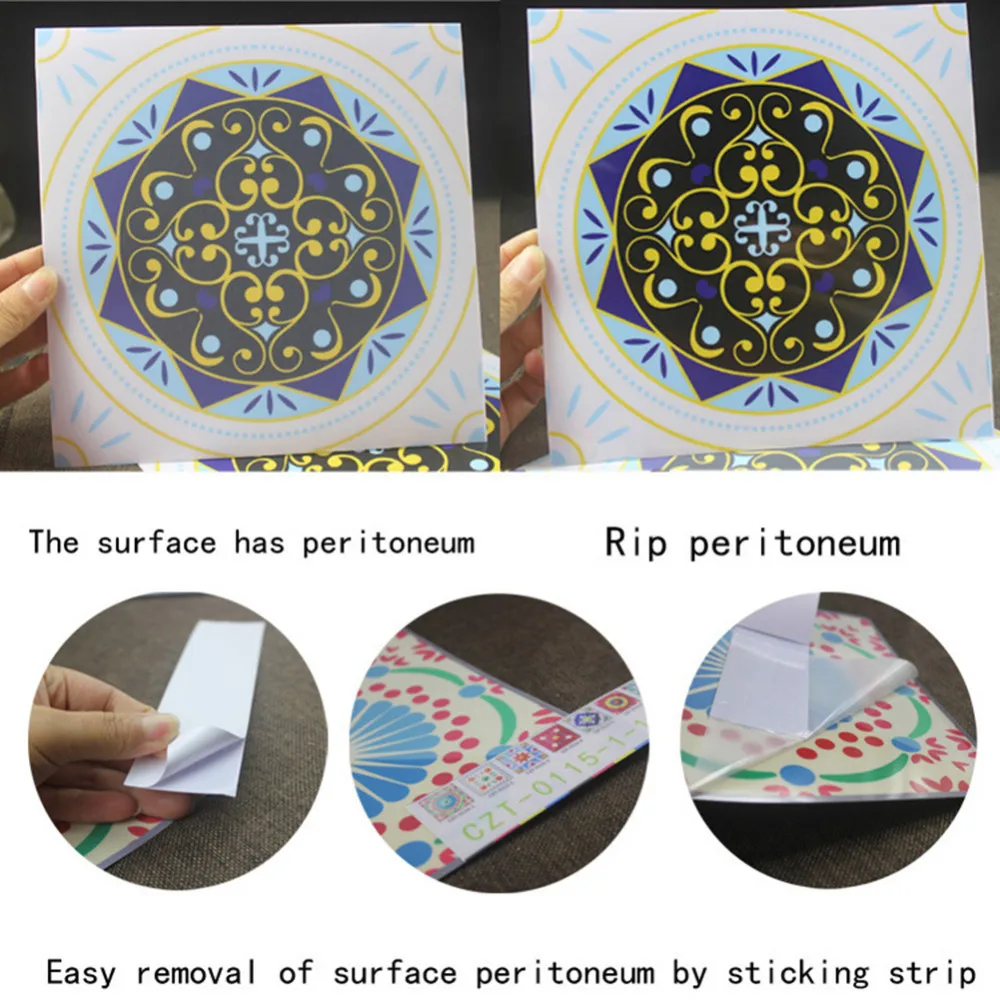 10pcs/set Retro Tiles Stickers Black Waterproof Bathroom Kitchen Wall Stickers Home Decor Decal 20x20cm adesivo de parede 10pcs/set Retro Tiles Stickers Black Waterproof Bathroom Kitchen Wall Stickers Home Decor Decal 20x20cm adesivo de parede