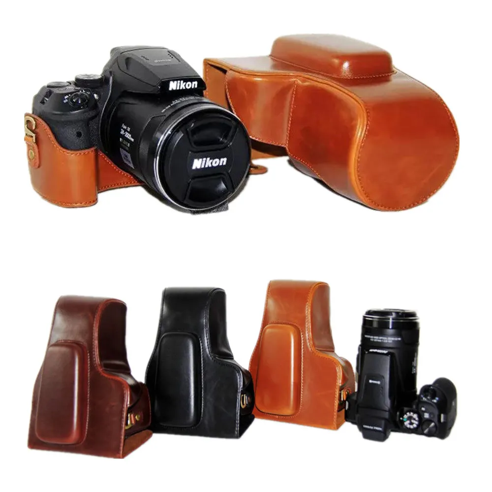 Leather Pu camera Hard case bag Grip For NIKON Coolpix P900s P900hard