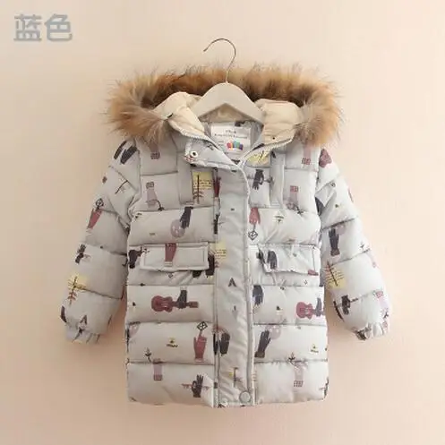 Doodle baby cotton padded jacket 2016 winter female child children s clothing child thickening with a
