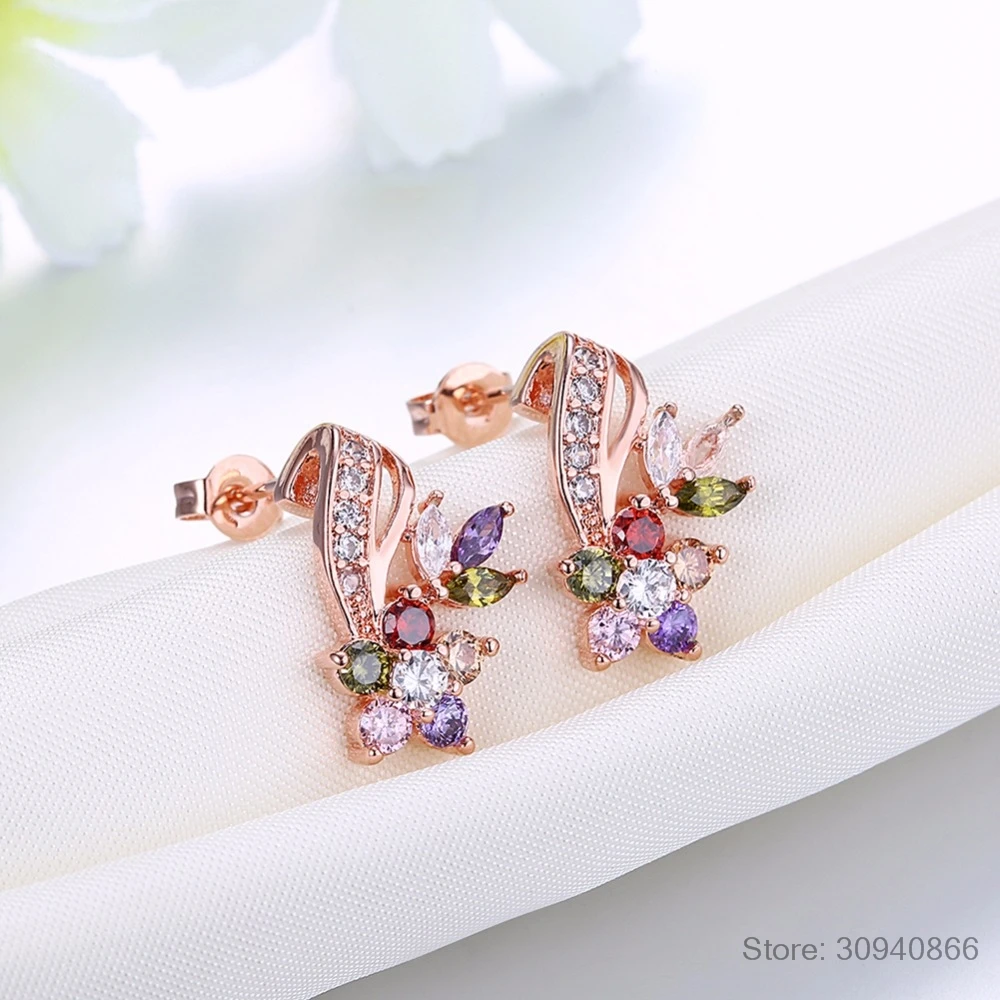 Новые серьги в европейском стиле с темно-синими кристаллами Сваровски ...