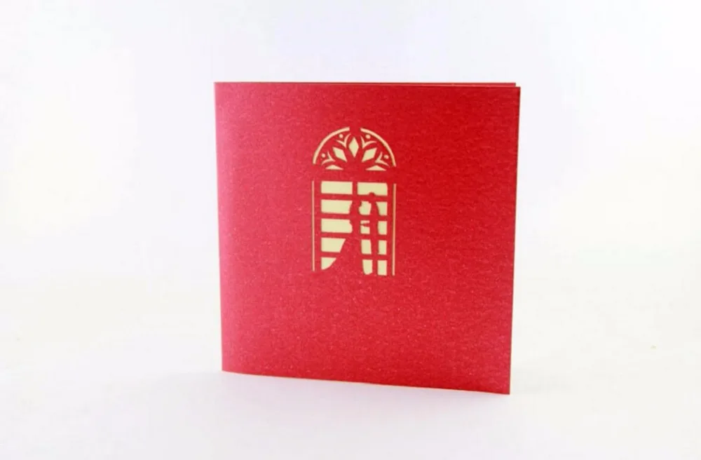  10pcs Bride Groom Church Handmade Kirigami Origami 3D Pop UP Greeting Cards Invitation card For Wed - 32812089064