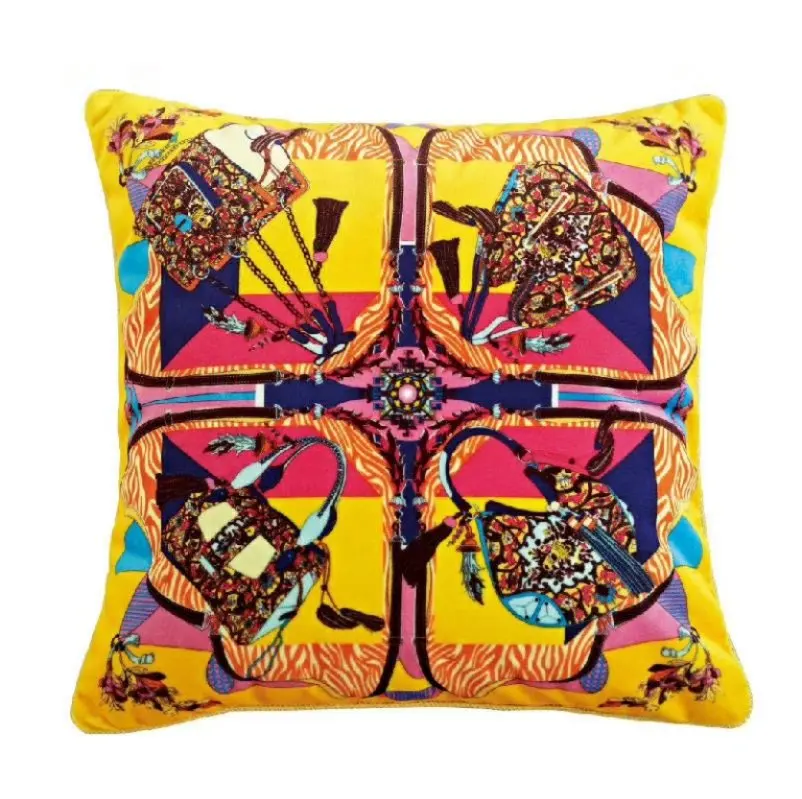 

Cushion Cover High Quality Bed Home Decoration European Retro French Country Home Decor Pillow Case Square