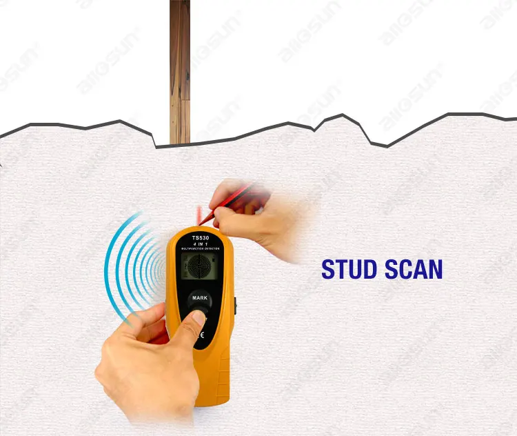 Деревянный Стад искатель AC провод сканер металлоискатель цифровой ЖК-экран лента Многофункциональный металлоискатель 4 в 1 все солнце TS530