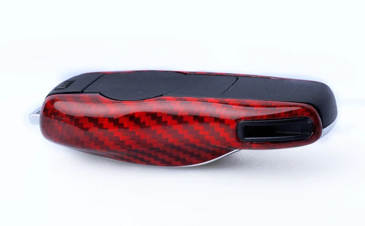 BooYuu T-Carbon Fiber Key Car чехол для ключа Крышка для Porsche 911 Macan Cayenne Panamera 4S брелок аксессуары