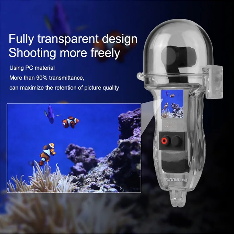 

Sunnylife 60 Meters Waterproof Protective Housing Case Diving For OSMO Pocket Easy to hold non-slip Camera depth waterproof case