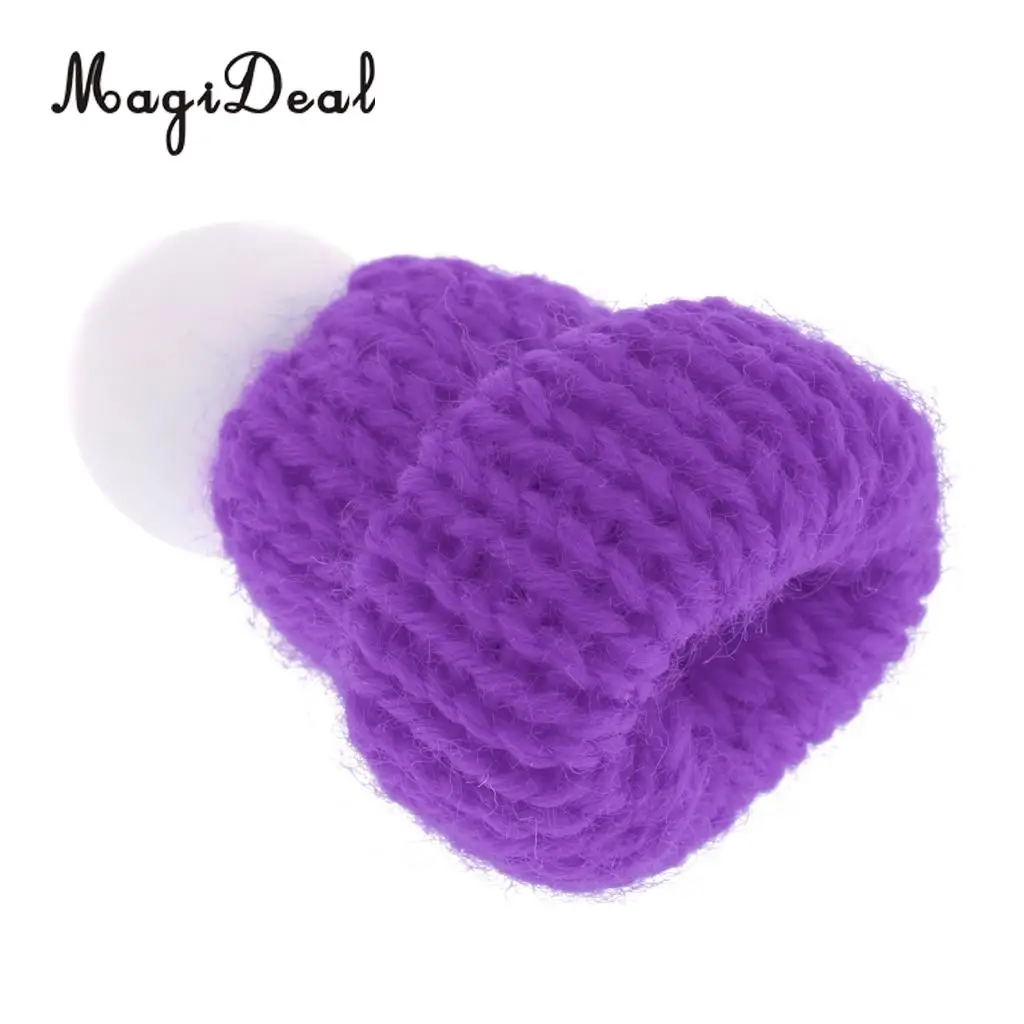 Lovely Miniature Mini Knit Hats for 1:12 Scale Dollhouse Miniature Home Shop Accessories Dolls House Interior Decoration Red