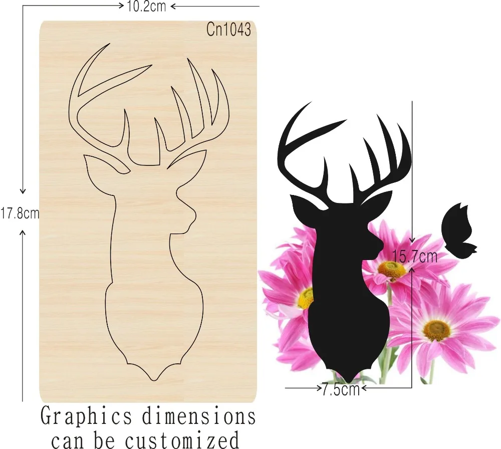 

Reindeer -1 new wooden mould cutting dies for scrapbooking Thickness-15.8mm