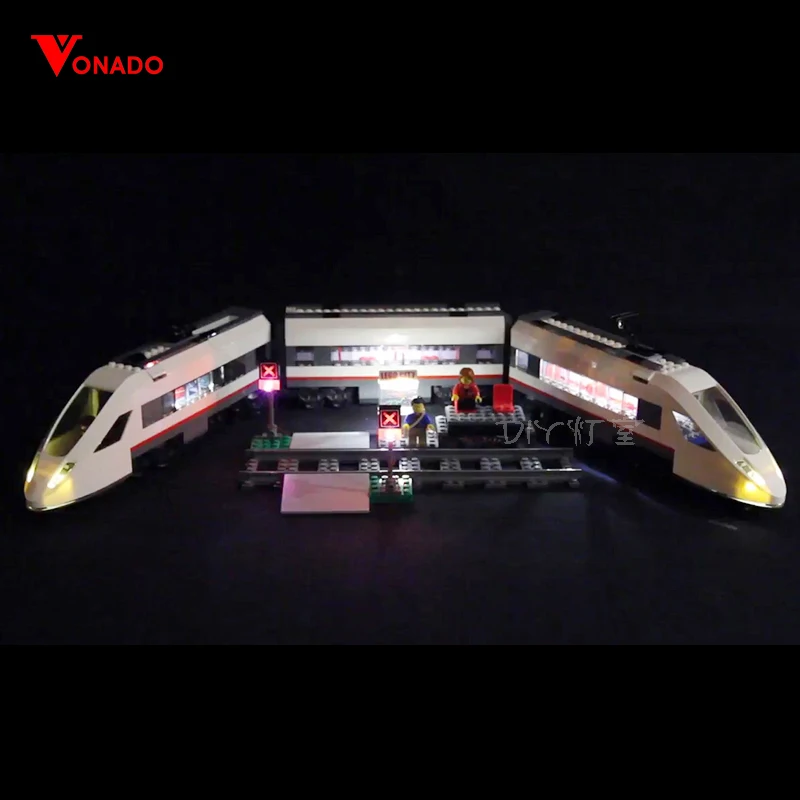 

Led Light For Lego 60051 Building Bricks Blocks Compatible 02010 Cities High-speed passenger Train Toys( light with Battery box)