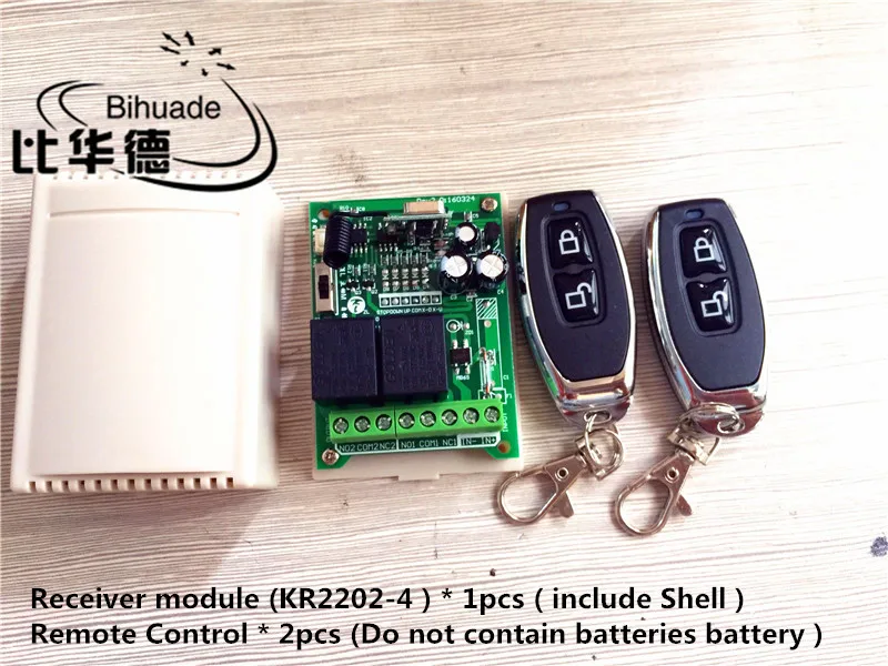 

315Mhz Universal Wireless Remote Control Switch AC12v 220V 2CH Relay Receiver Module and 2pcs RF 315 Mhz Remote Controls
