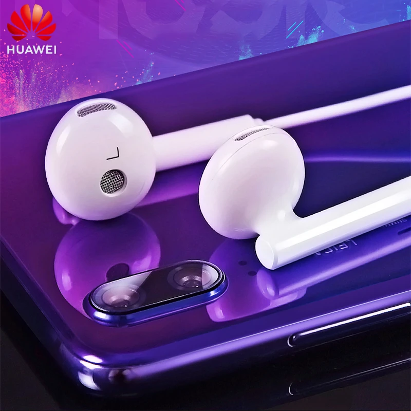 Оригинальные наушники Huawei с регулятором громкости проводные для телефона