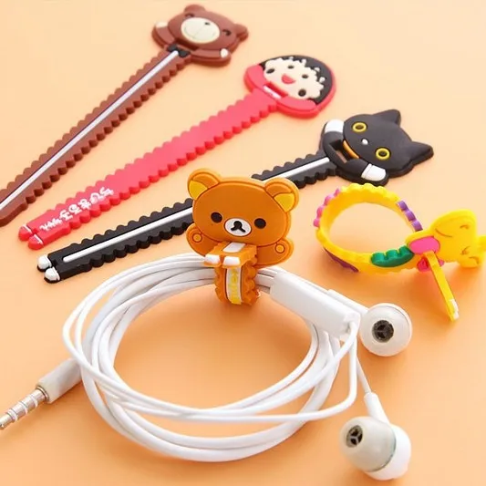1Pcs Cat Rilakkuma Saw tooth Style Perforated Bobbin Winder Ear Mechanism Storage Line Multi Function Receive Bag Clip F3002 | Дом и сад